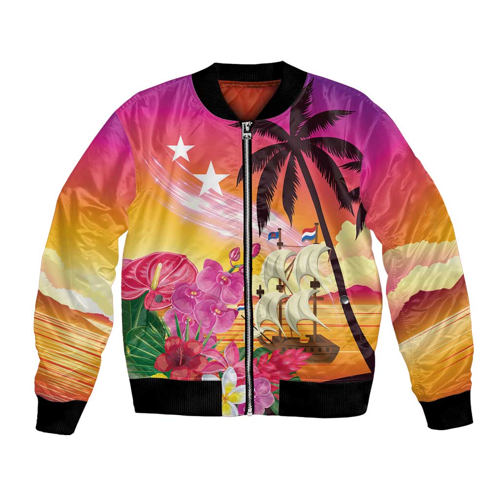 Curacao Football Custom Bomber Jacket Come On La Familia Azul