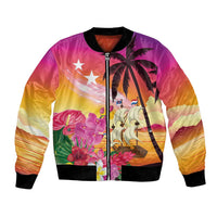 Curacao Football Custom Bomber Jacket Come On La Familia Azul