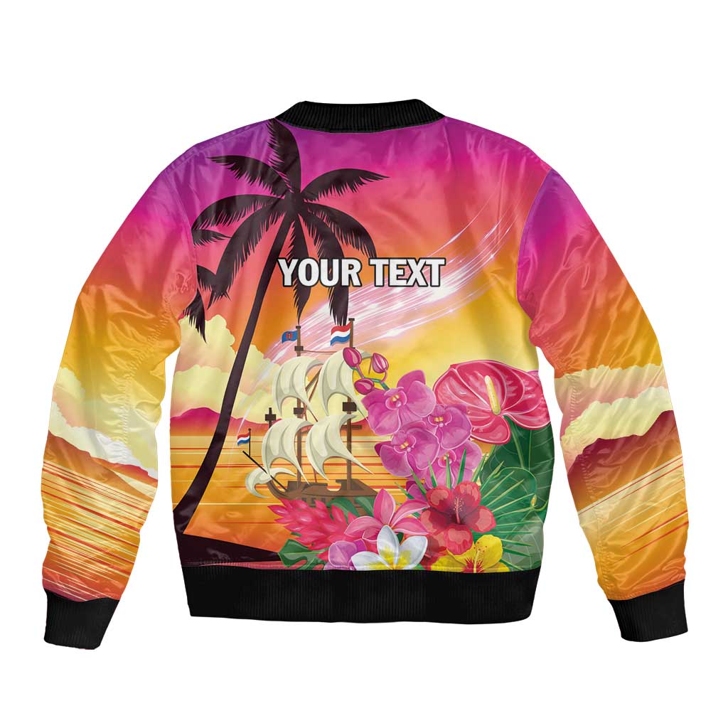 Curacao Football Custom Bomber Jacket Come On La Familia Azul