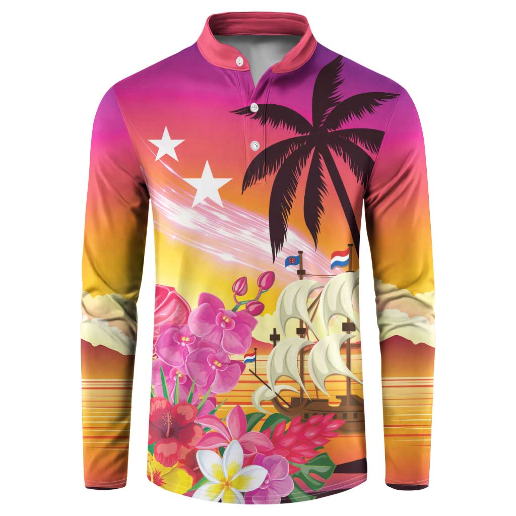 Curacao Football Custom Button Sweatshirt Come On La Familia Azul