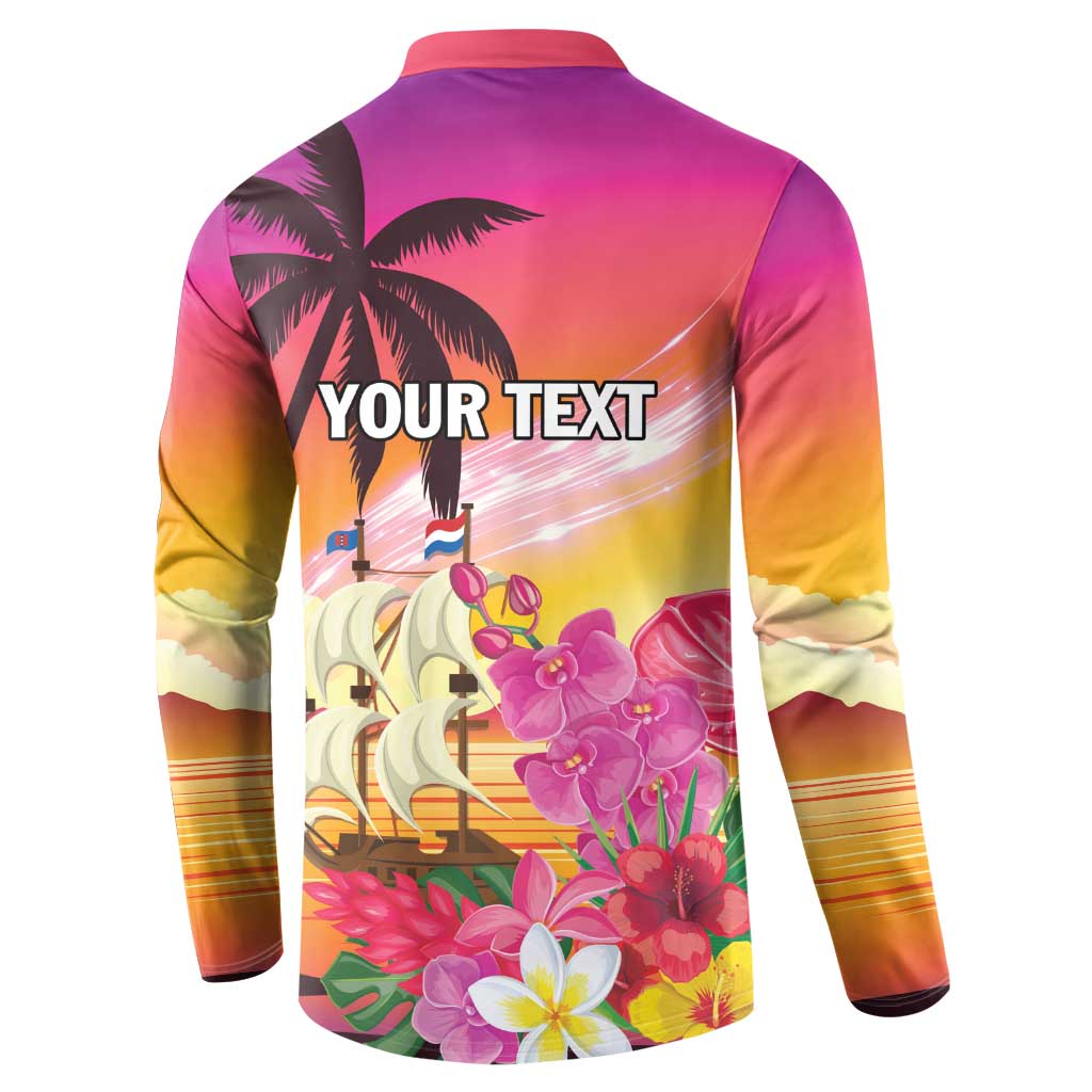 Curacao Football Custom Button Sweatshirt Come On La Familia Azul