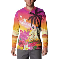 Curacao Football Custom Button Sweatshirt Come On La Familia Azul