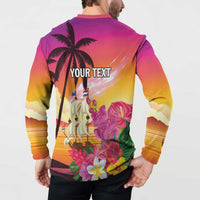 Curacao Football Custom Button Sweatshirt Come On La Familia Azul