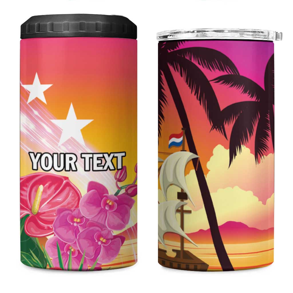 Curacao Football Custom 4 in 1 Can Cooler Tumbler Come On La Familia Azul