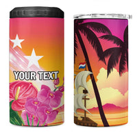 Curacao Football Custom 4 in 1 Can Cooler Tumbler Come On La Familia Azul