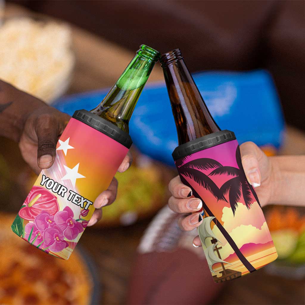 Curacao Football Custom 4 in 1 Can Cooler Tumbler Come On La Familia Azul