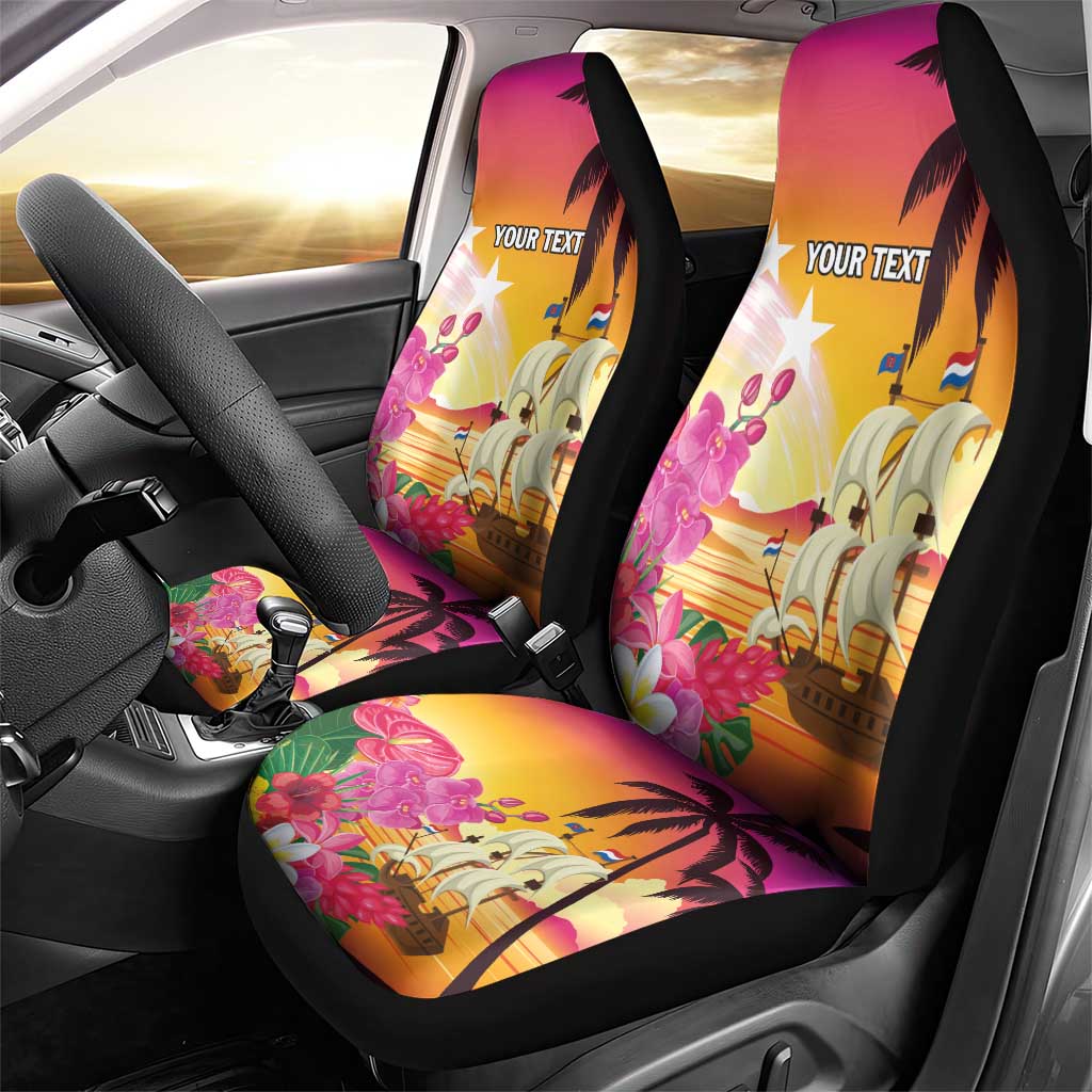 Curacao Football Custom Car Seat Cover Come On La Familia Azul