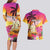 Curacao Football Custom Couples Matching Long Sleeve Bodycon Dress and Hawaiian Shirt Come On La Familia Azul