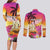 Curacao Football Custom Couples Matching Long Sleeve Bodycon Dress and Long Sleeve Button Shirt Come On La Familia Azul