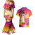 Curacao Football Custom Couples Matching Mermaid Dress and Hawaiian Shirt Come On La Familia Azul