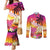 Curacao Football Custom Couples Matching Mermaid Dress and Long Sleeve Button Shirt Come On La Familia Azul