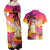 Curacao Football Custom Couples Matching Off Shoulder Maxi Dress and Hawaiian Shirt Come On La Familia Azul