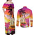 Curacao Football Custom Couples Matching Off Shoulder Maxi Dress and Long Sleeve Button Shirt Come On La Familia Azul