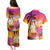 Curacao Football Custom Couples Matching Puletasi and Hawaiian Shirt Come On La Familia Azul