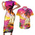Curacao Football Custom Couples Matching Short Sleeve Bodycon Dress and Hawaiian Shirt Come On La Familia Azul