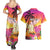 Curacao Football Custom Couples Matching Summer Maxi Dress and Hawaiian Shirt Come On La Familia Azul