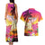 Curacao Football Custom Couples Matching Tank Maxi Dress and Hawaiian Shirt Come On La Familia Azul