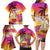 Curacao Football Custom Family Matching Long Sleeve Bodycon Dress and Hawaiian Shirt Come On La Familia Azul