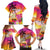 Curacao Football Custom Family Matching Off The Shoulder Long Sleeve Dress and Hawaiian Shirt Come On La Familia Azul