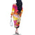 Curacao Football Custom Family Matching Off The Shoulder Long Sleeve Dress and Hawaiian Shirt Come On La Familia Azul