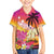 Curacao Football Custom Family Matching Off The Shoulder Long Sleeve Dress and Hawaiian Shirt Come On La Familia Azul