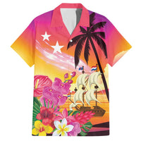 Curacao Football Custom Family Matching Off Shoulder Maxi Dress and Hawaiian Shirt Come On La Familia Azul