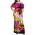 Curacao Football Custom Family Matching Off Shoulder Maxi Dress and Hawaiian Shirt Come On La Familia Azul