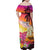 Curacao Football Custom Family Matching Off Shoulder Maxi Dress and Hawaiian Shirt Come On La Familia Azul
