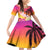 Curacao Football Custom Family Matching Off Shoulder Short Dress and Hawaiian Shirt Come On La Familia Azul