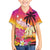 Curacao Football Custom Family Matching Off Shoulder Short Dress and Hawaiian Shirt Come On La Familia Azul