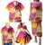 Curacao Football Custom Family Matching Puletasi and Hawaiian Shirt Come On La Familia Azul