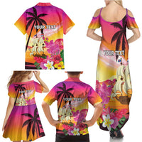 Curacao Football Custom Family Matching Summer Maxi Dress and Hawaiian Shirt Come On La Familia Azul