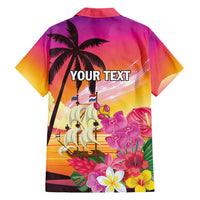 Curacao Football Custom Family Matching Summer Maxi Dress and Hawaiian Shirt Come On La Familia Azul