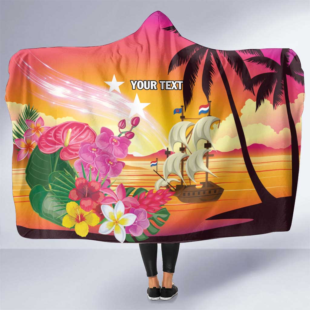 Curacao Football Custom Hooded Blanket Come On La Familia Azul