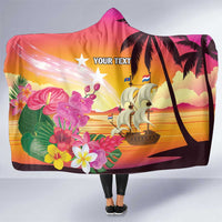 Curacao Football Custom Hooded Blanket Come On La Familia Azul