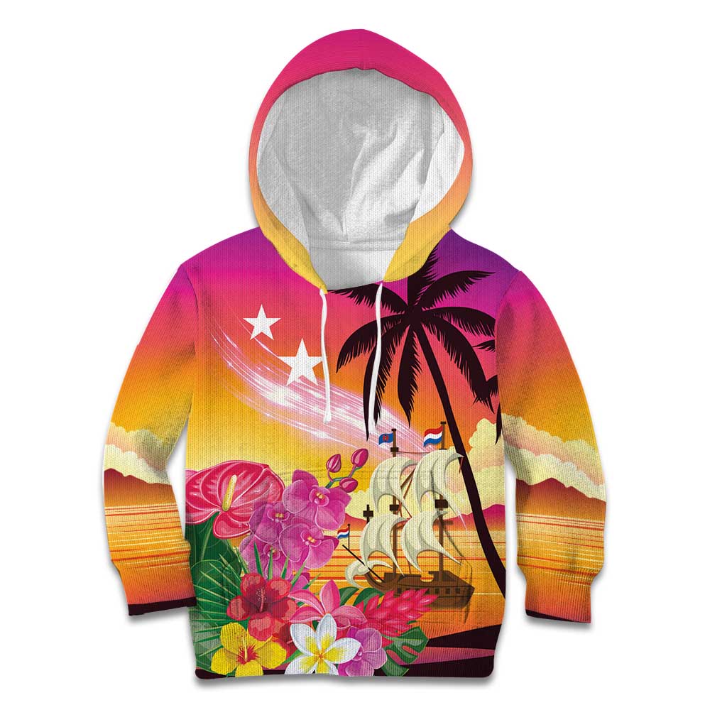 Curacao Football Custom Kid Hoodie Come On La Familia Azul