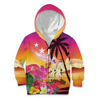 Curacao Football Custom Kid Hoodie Come On La Familia Azul