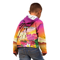 Curacao Football Custom Kid Hoodie Come On La Familia Azul