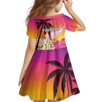 Curacao Football Custom Kid Short Sleeve Dress Come On La Familia Azul