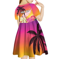 Curacao Football Custom Kid Short Sleeve Dress Come On La Familia Azul