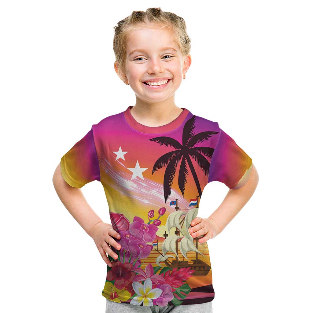 Curacao Football Custom Kid T Shirt Come On La Familia Azul