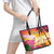 Curacao Football Custom Leather Tote Bag Come On La Familia Azul