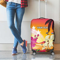 Curacao Football Custom Luggage Cover Come On La Familia Azul