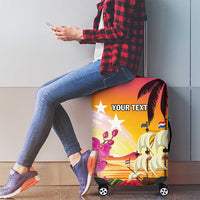 Curacao Football Custom Luggage Cover Come On La Familia Azul