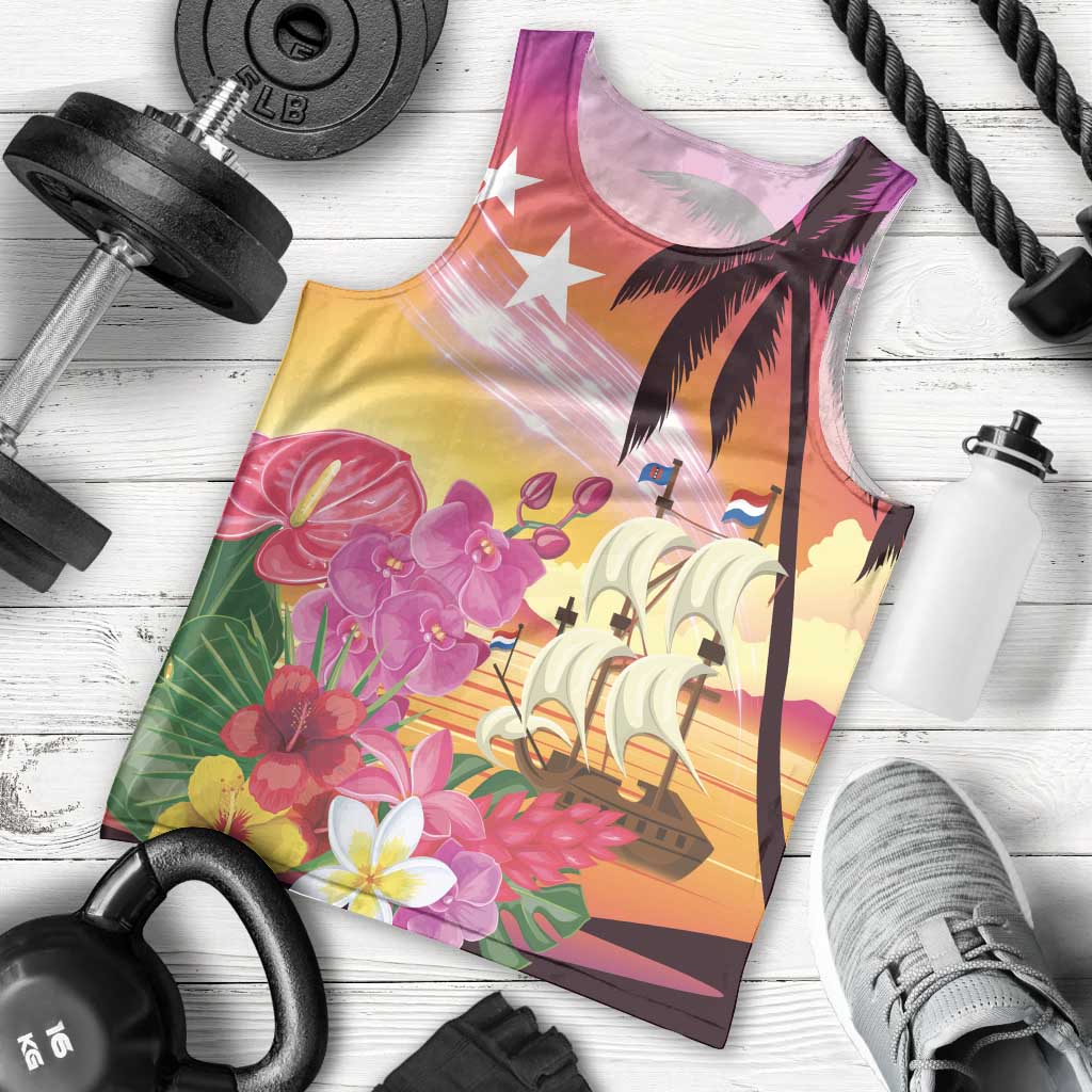 Curacao Football Custom Men Tank Top Come On La Familia Azul