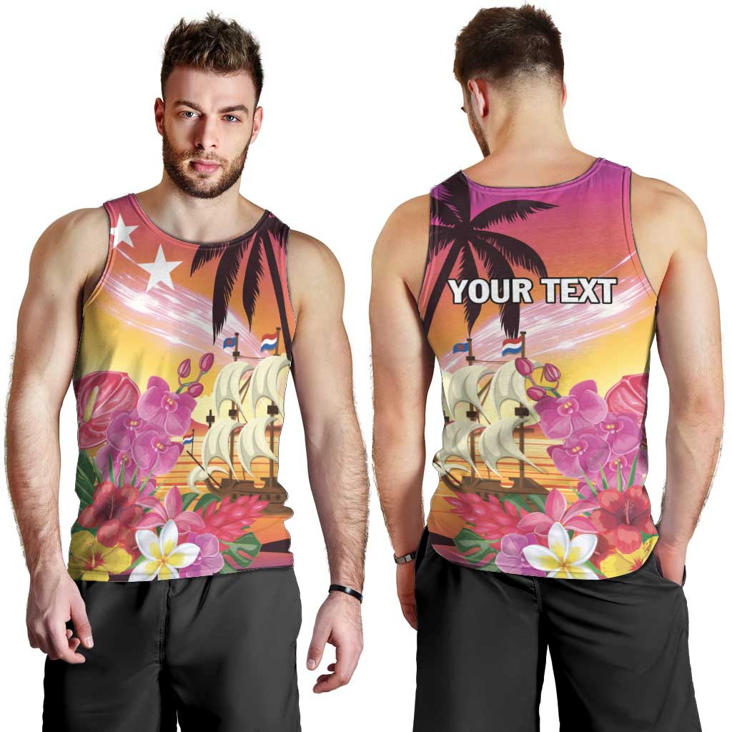 Curacao Football Custom Men Tank Top Come On La Familia Azul