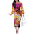 Curacao Football Custom Off The Shoulder Long Sleeve Dress Come On La Familia Azul