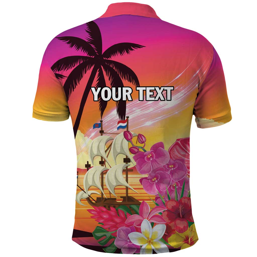 Curacao Football Custom Polo Shirt Come On La Familia Azul