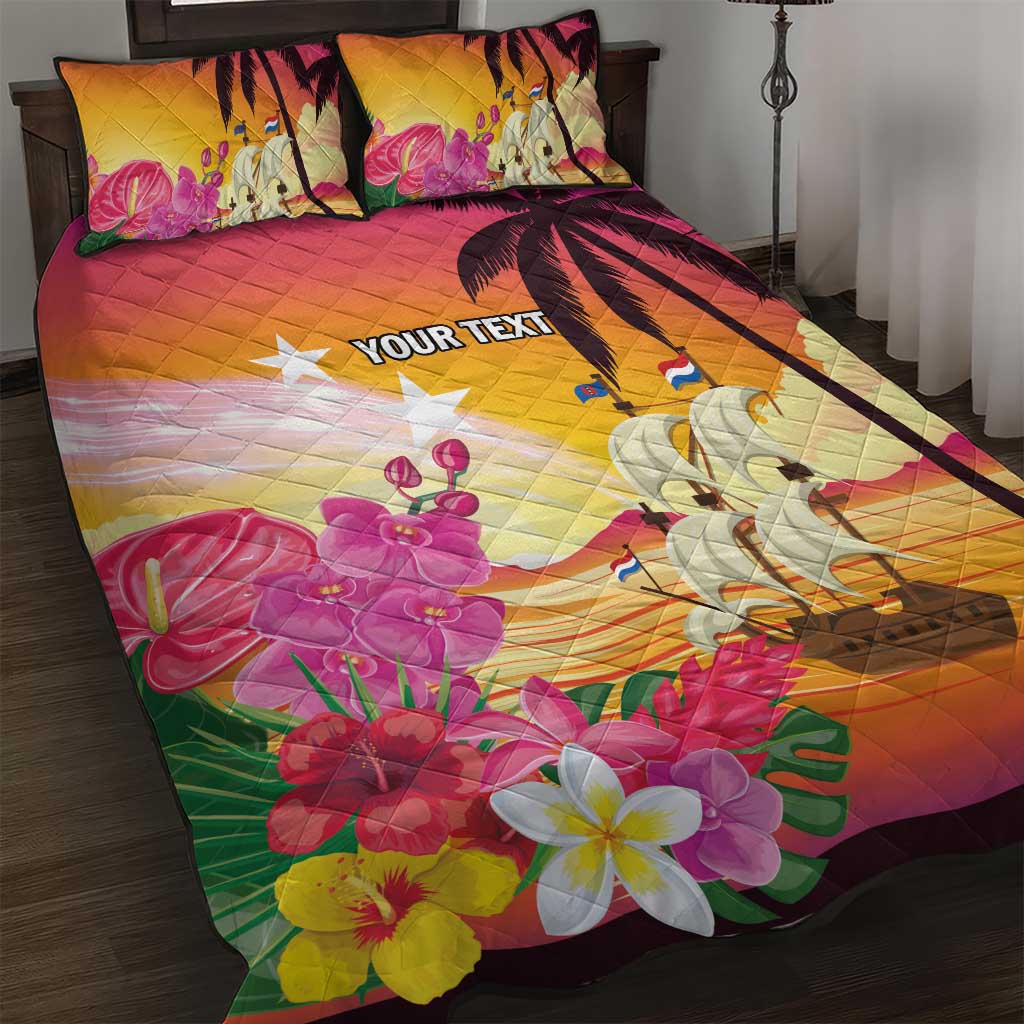 Curacao Football Custom Quilt Bed Set Come On La Familia Azul