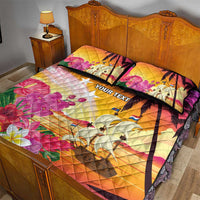 Curacao Football Custom Quilt Bed Set Come On La Familia Azul